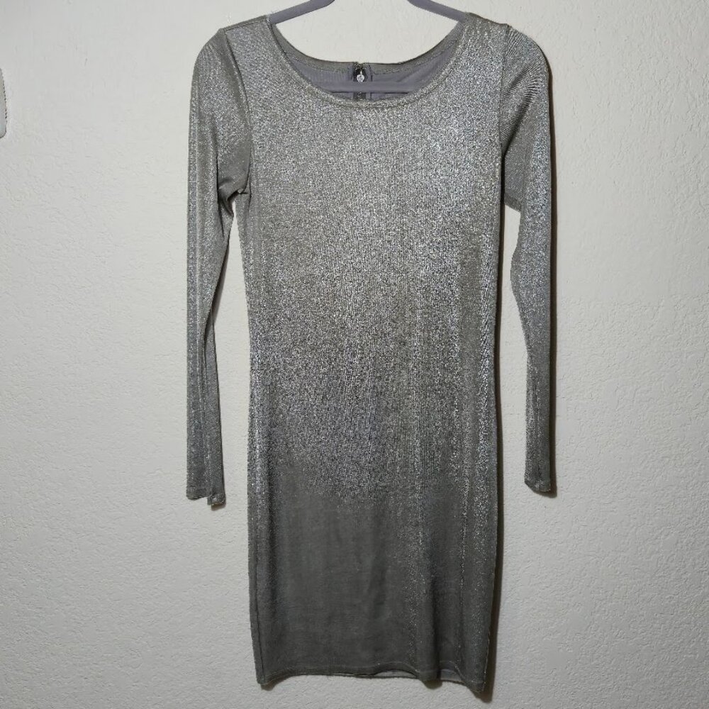 Alice + Olivia Metallic Knit Midi Dress - Size S - Repaired Zipper.